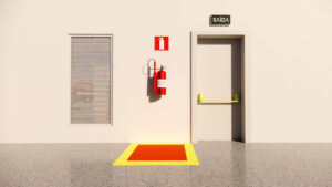 Modelo Saída Emergência de um Projeto PPCI 3D