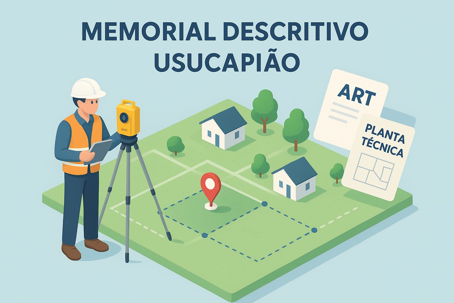 Imagem sobre serviço de memorial descritivo de terrenos.
