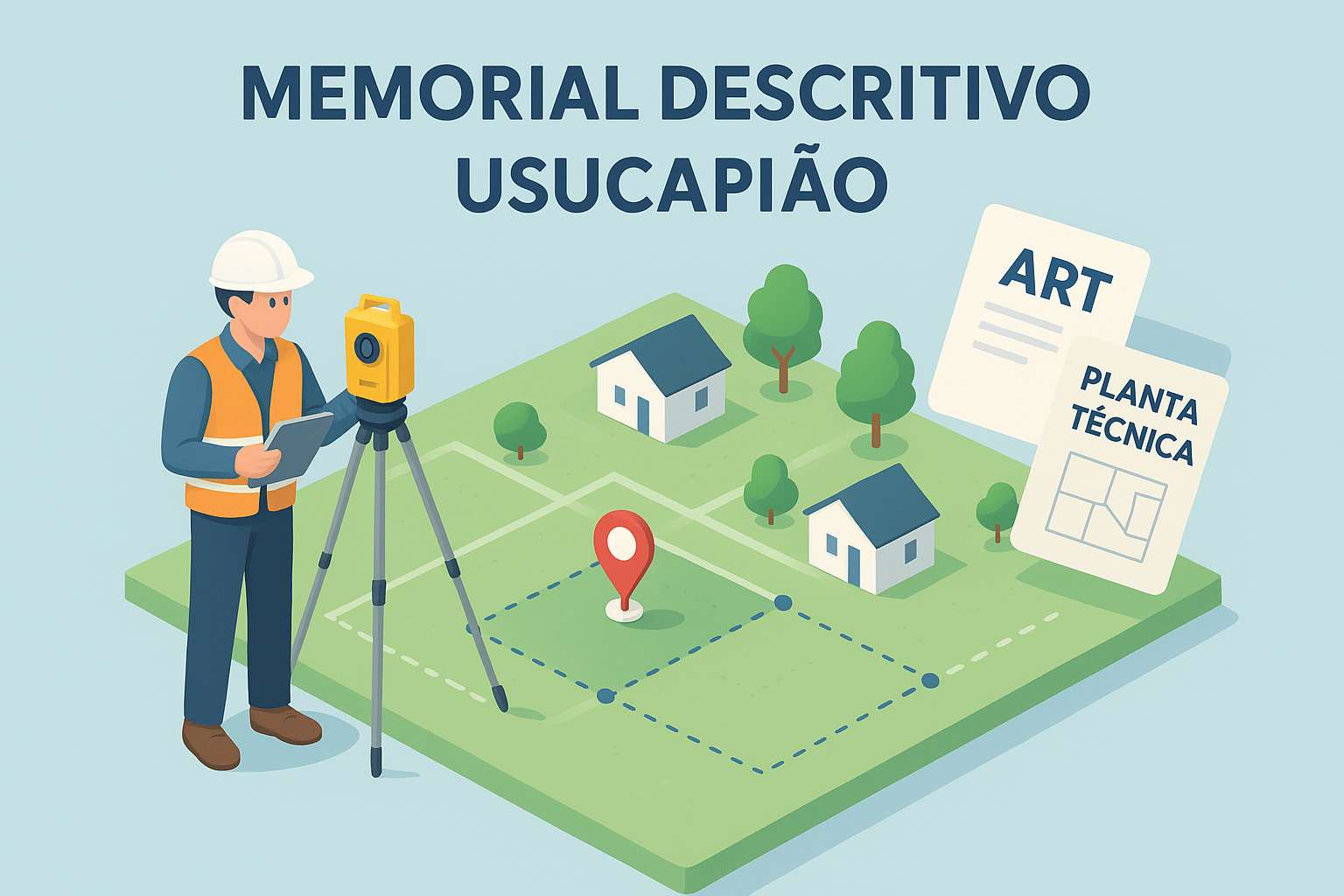 Imagem sobre serviço de memorial descritivo de terrenos.