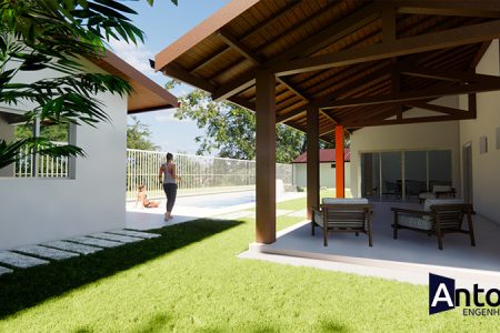 Padrão - Casa de Campo - Área da PIscina, Varandas e Churrasqueira