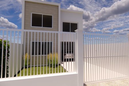 Fachada do Sobrado para reforma de 140m²