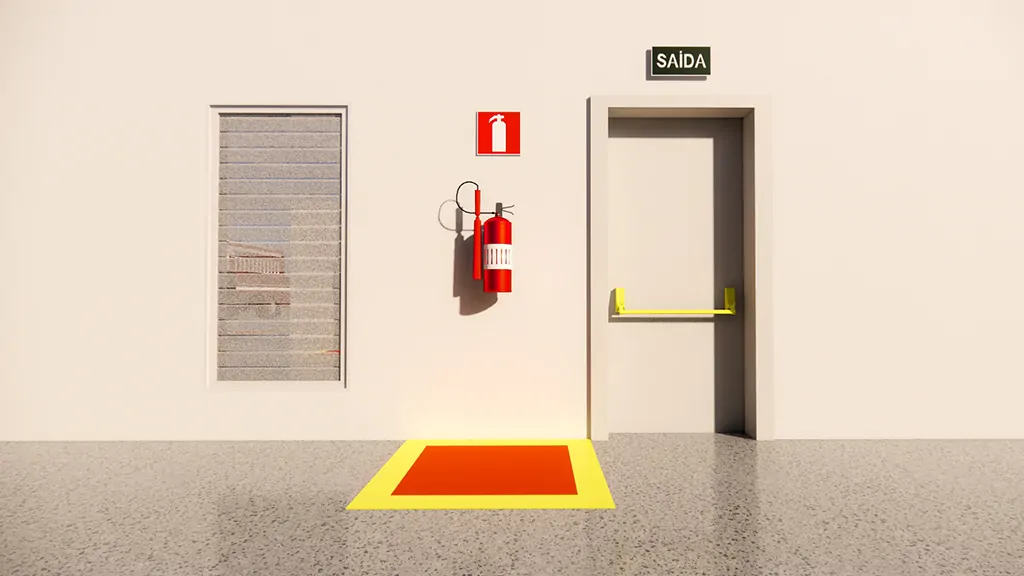 Modelo Saída Emergência de um Projeto PPCI 3D