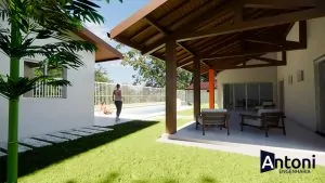 Padrão - Casa de Campo - Área da PIscina, Varandas e Churrasqueira