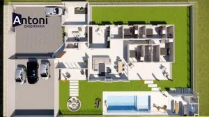 Padrão - Casa de Campo - Planta Baixa Realista